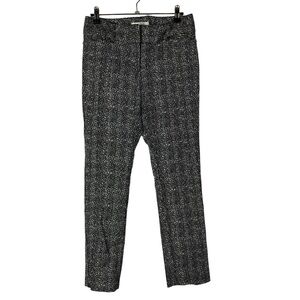 White House Black Market WHBM Black &‎ White Printed Straight Leg Dress Pants 0